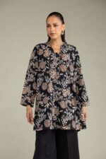 Black Cambric Kurta - View 3