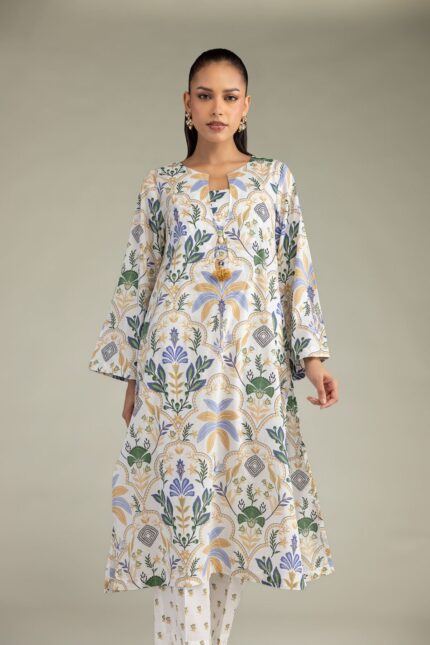 Long Cambric Kurta - View 1
