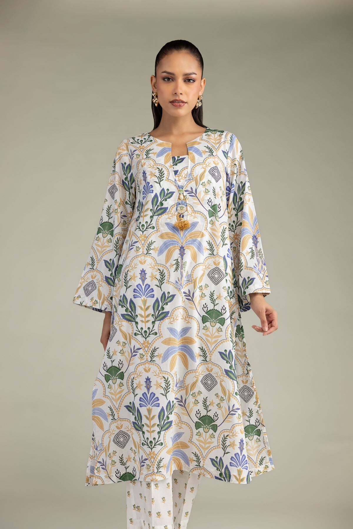 Long Cambric Kurta-1 Long Cambric Kurta - View 1