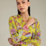 Floral Cambric Kurta - View 1