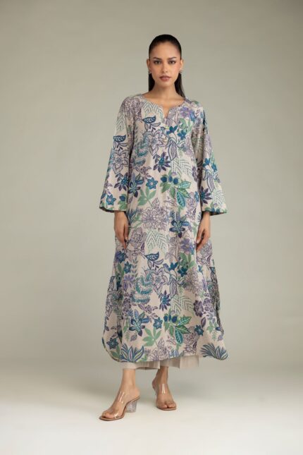 Long Cambric Kurta - View 1