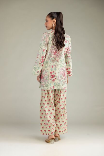 Floral Cambric Kurta - View 1