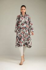 Floral Cambric Kurta - View 4