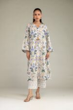 Floral White Pants - View 1