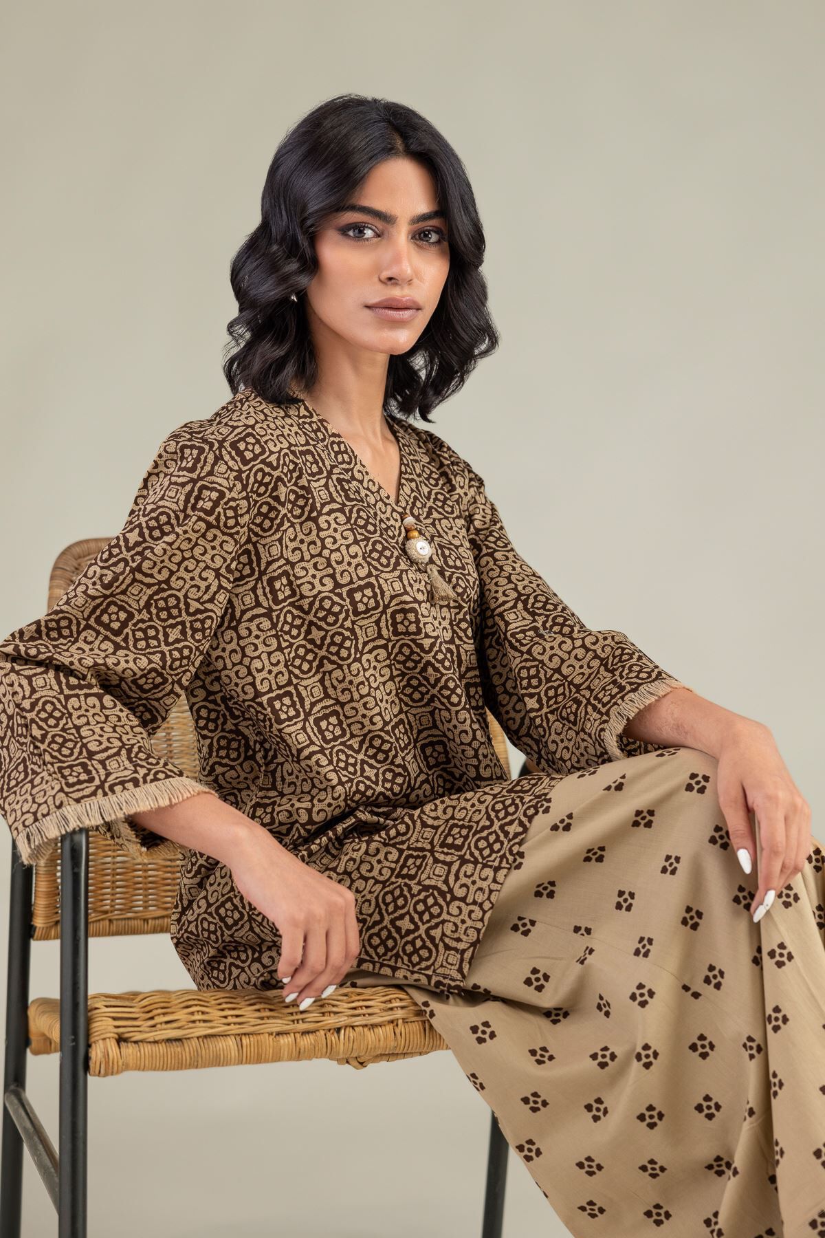 Printed Cambric Pants-1 Printed Cambric Pants - View 1