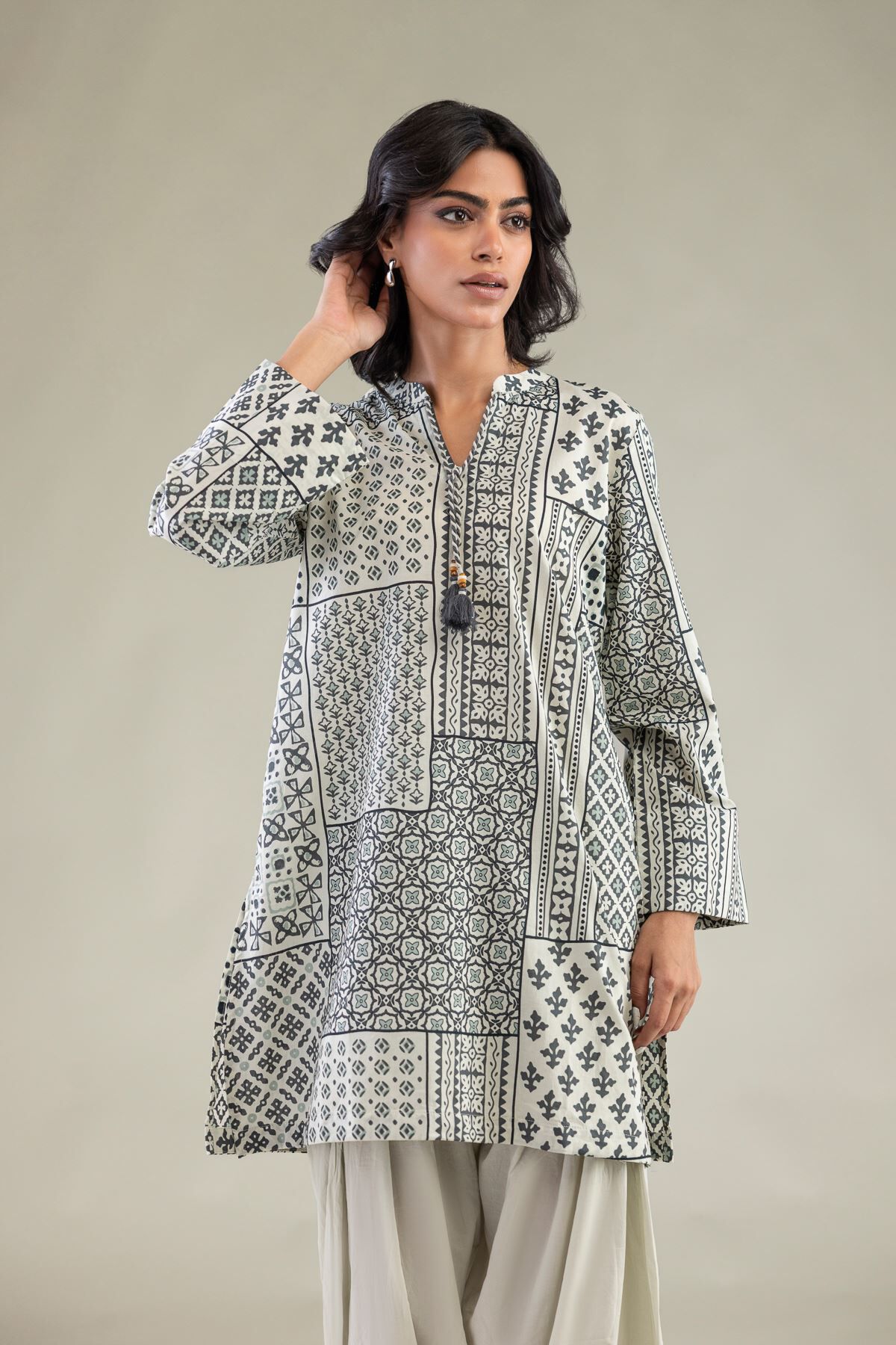 Solid Cambric Shalwar-1 Solid Cambric Shalwar - View 1