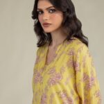 Yellow Lawn Kurta - View 1