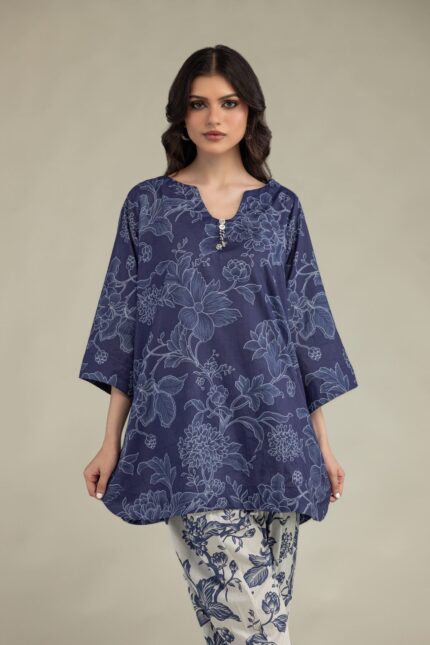 Floral Lawn Kurta - View 2