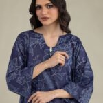 Floral Lawn Kurta - View 1