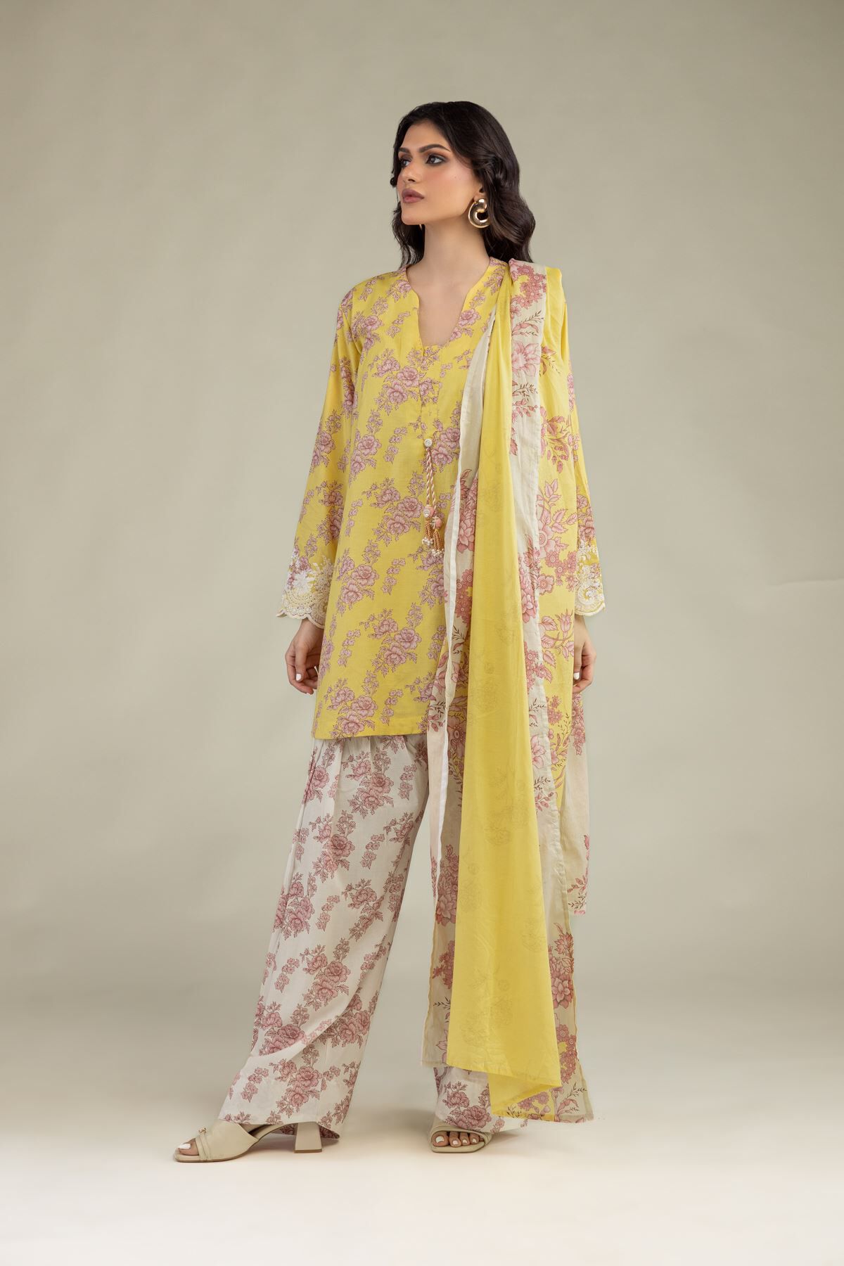 Floral Cambric Shalwar-1 Floral Cambric Shalwar - View 1