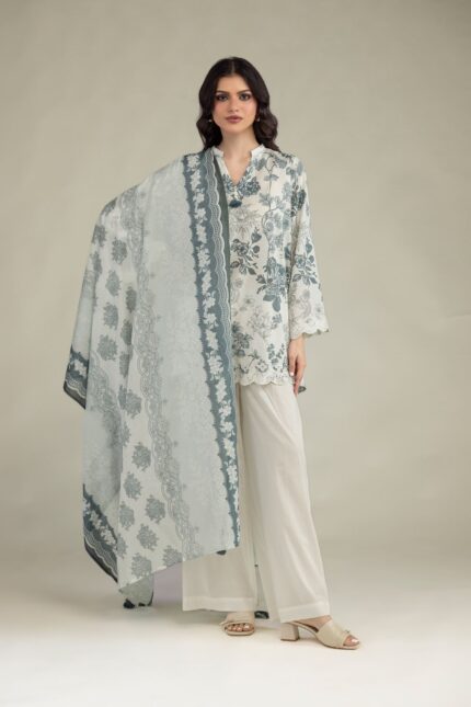 Floral Lawn Dupatta - View 2