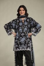 Black Lawn Dupatta - View 8
