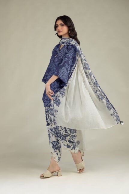 Lawn Floral Dupatta - View 2