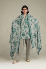 Floral Lawn Dupatta - View 1