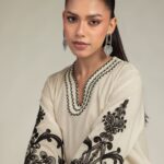 Floral Cotton Kurta - View 1