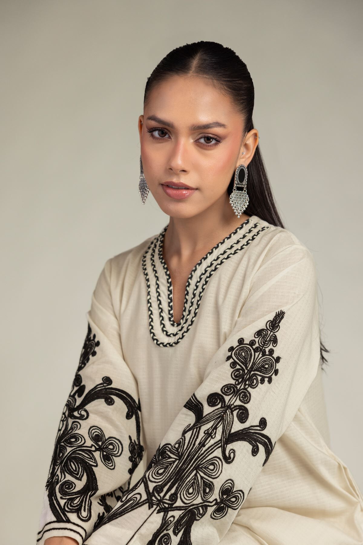 Floral Cotton Kurta-1 Floral Cotton Kurta - View 1