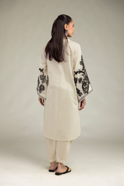 Floral Cotton Kurta - View 2