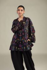 Solid Black Shalwar - View 1
