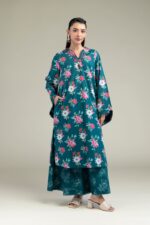 Floral Teal Pants - View 2