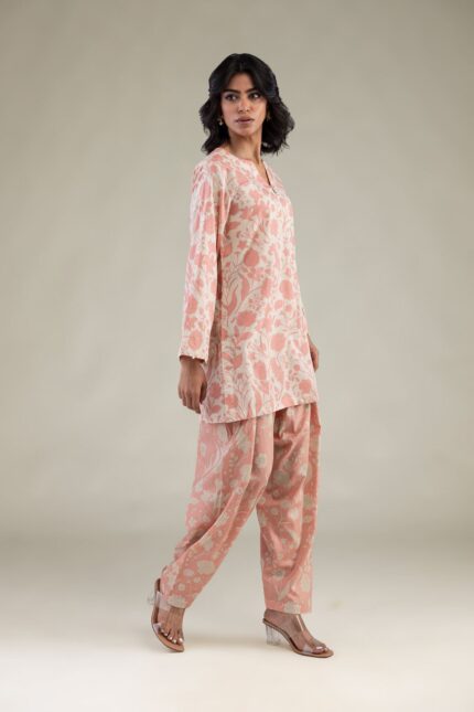 Floral Peach Shalwar 2