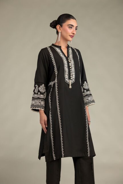 Long Black Kurta - V1
