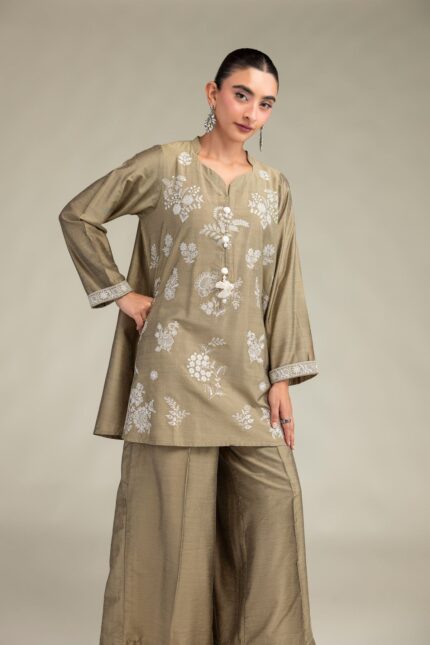 Floral Silk Kurta - V2