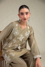 Floral Silk Kurta - V6