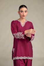Silk V-Neck Kurta - V3