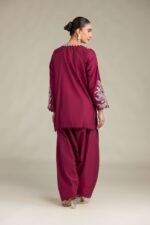Silk V-Neck Kurta - V7