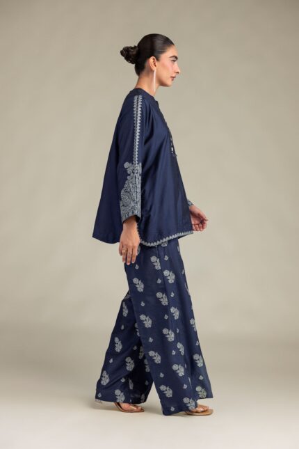 Floral Silk Pants - V1