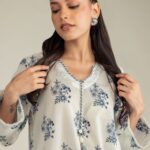 Short V-Neck Kurta - View 1
