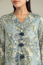 Floral V-Neck Kurta - View 4