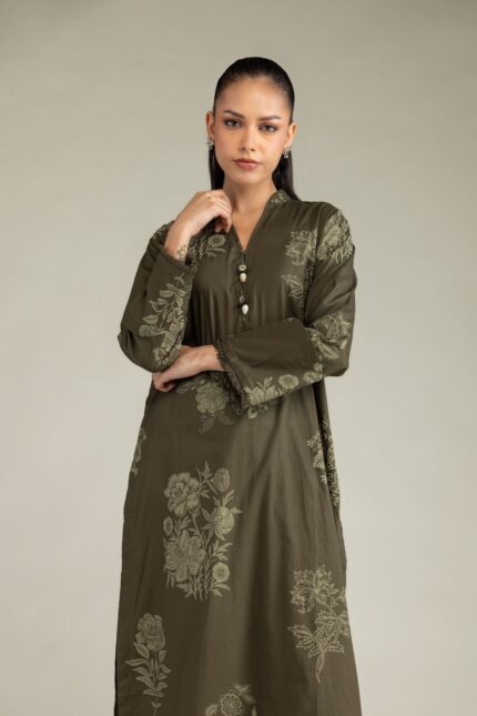 Longline Floral Kurta - View 1