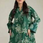 Green Cambric Kurta - View 1