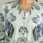 Floral Cambric Kurta - View 1