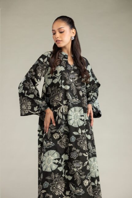 Black Cambric Kurta - View 2