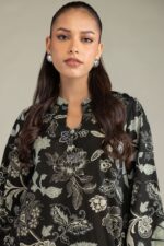 Black Cambric Kurta - View 3