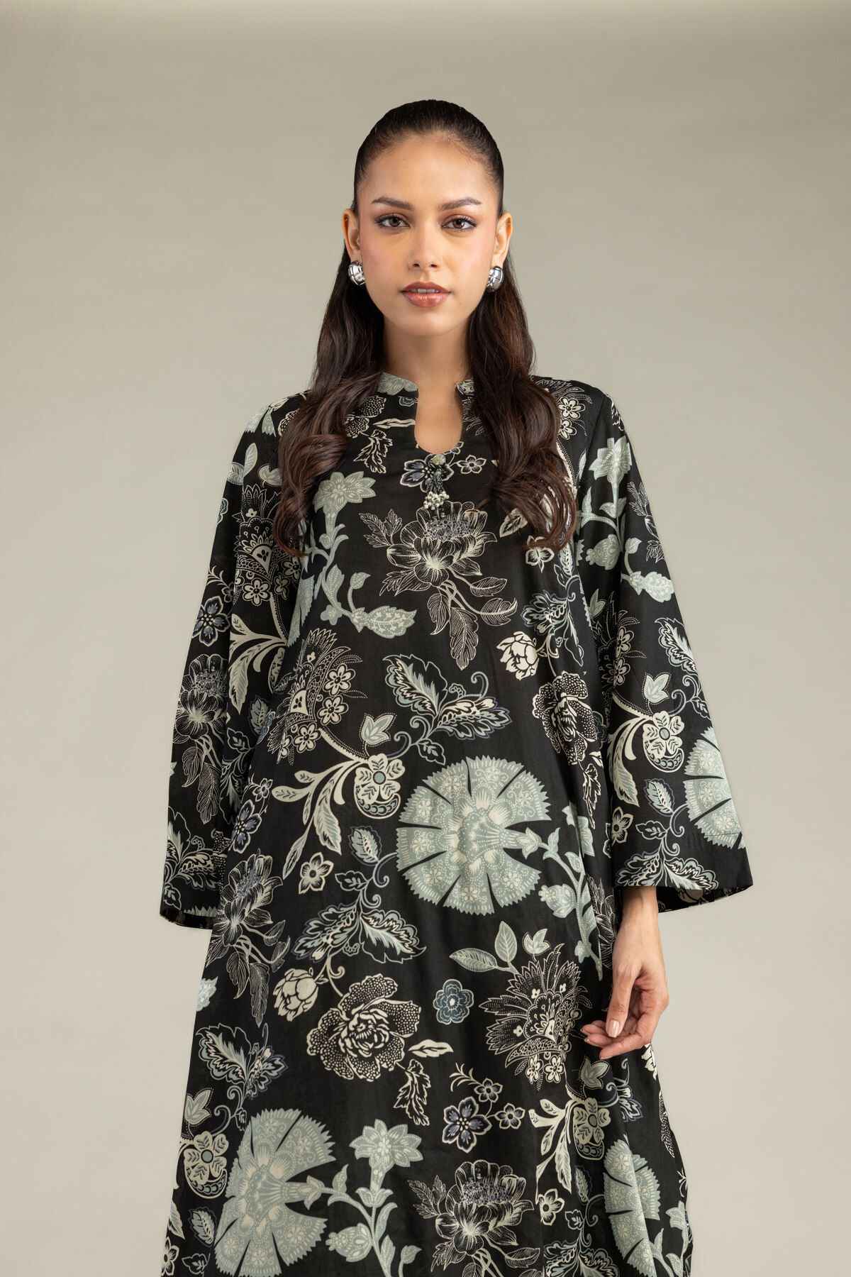 Black Cambric Kurta-1 Black Cambric Kurta - View 1
