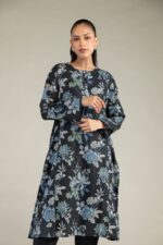 Floral Longline Kurta - View 1