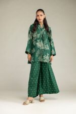 Green Printed Pants - View 2