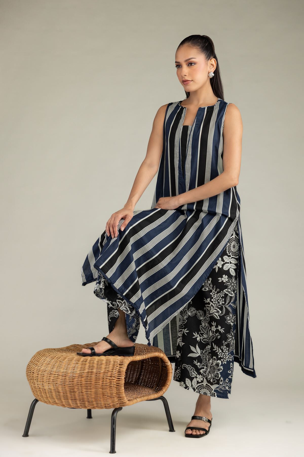 Black Floral Pants-1 Black Floral Pants - View 1