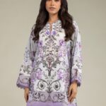 Floral Cambric Kurta - View 1