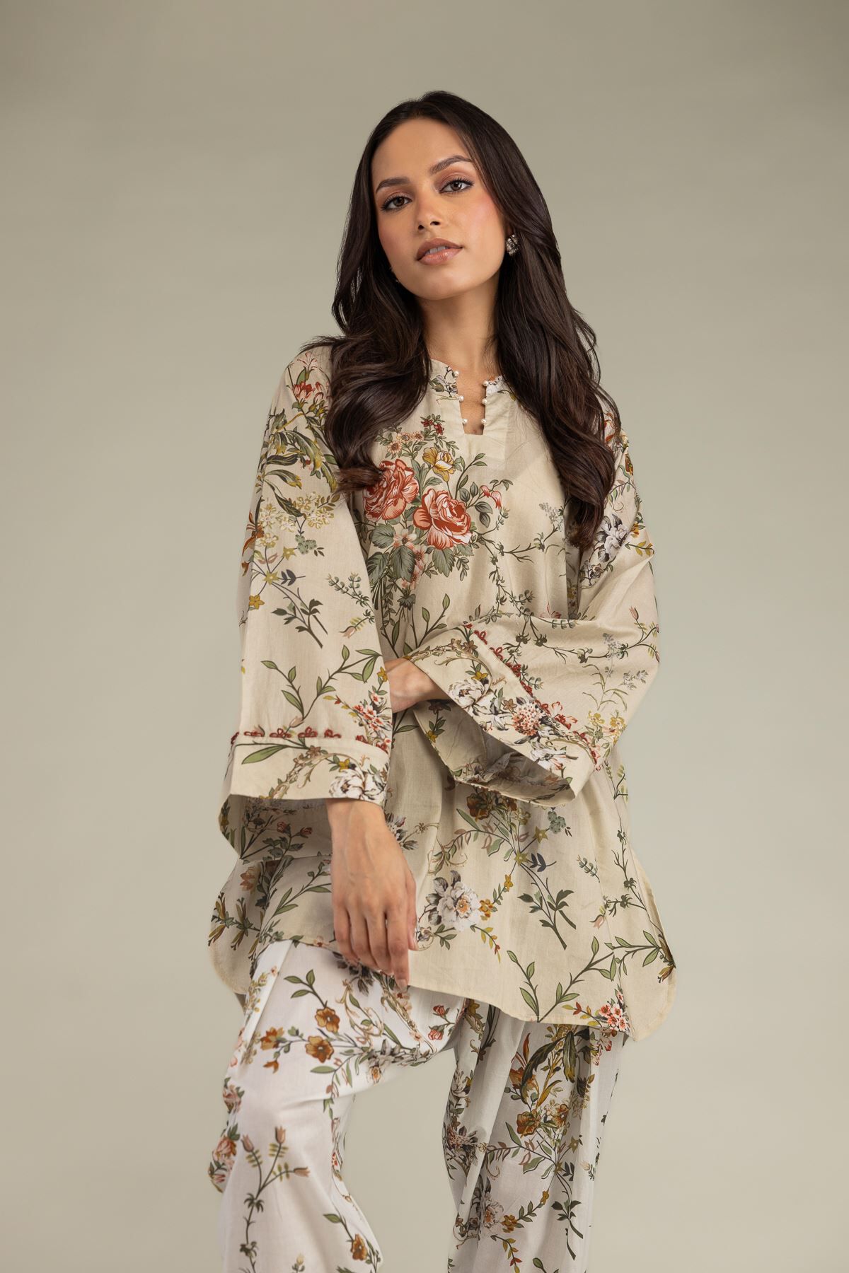 Short Beige Kurta-1 Short Beige Kurta - View 1