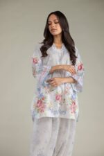 Floral Cambric Kurta - View 4