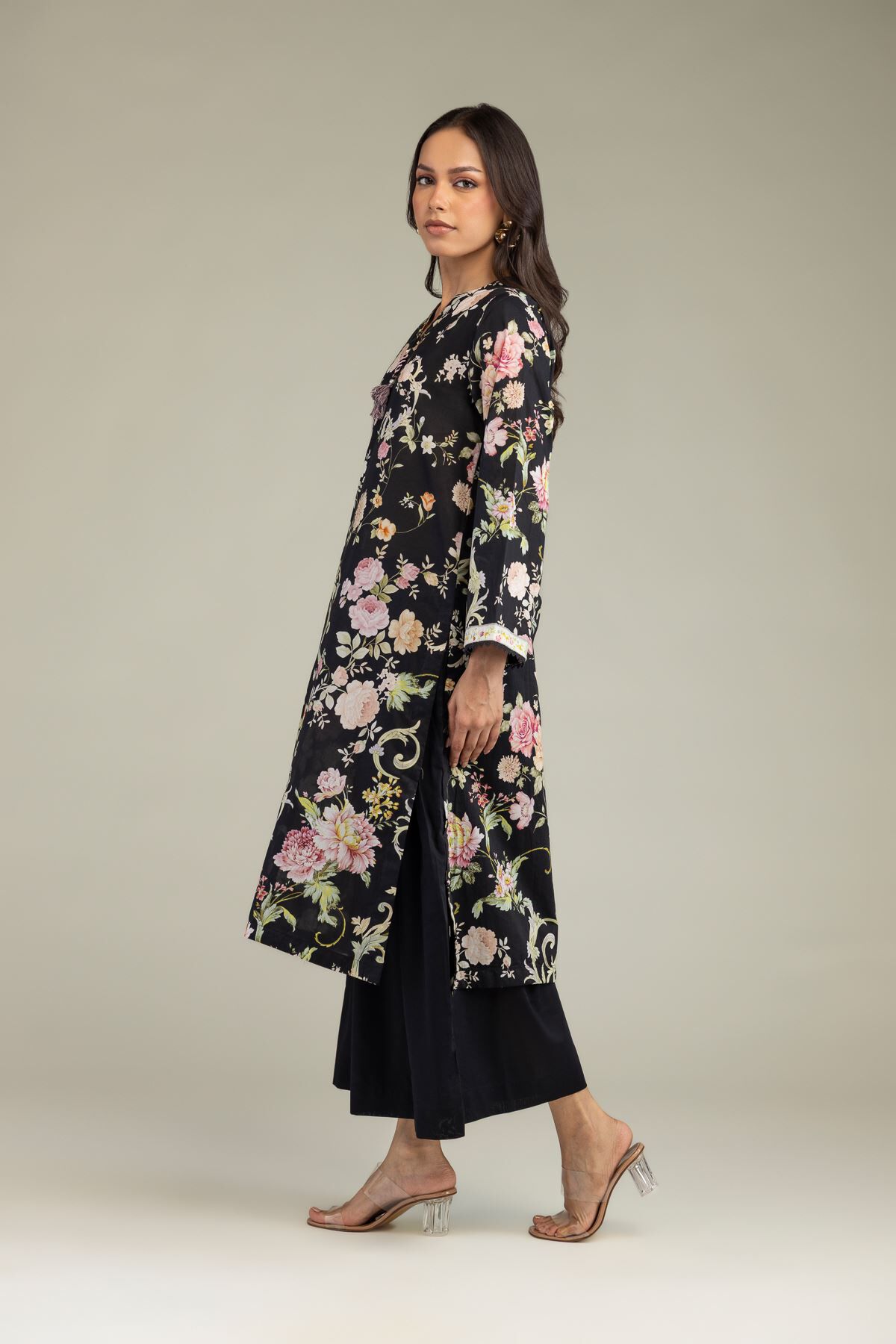 Black Cambric Kurta-1 Black Cambric Kurta - View 1
