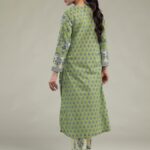 Floral Green Kurta - View 1