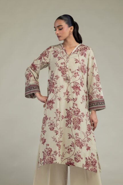Cambric Longline Kurta - View 2
