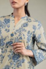 Long Beige Kurta - View 3