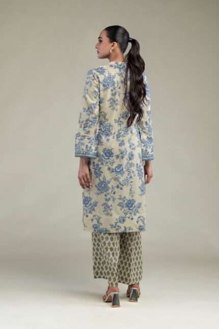 Long Beige Kurta - View 2