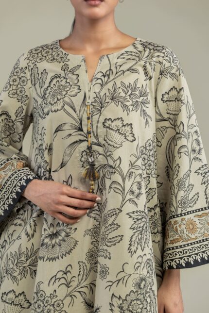 Cambric Longline Kurta - View 2